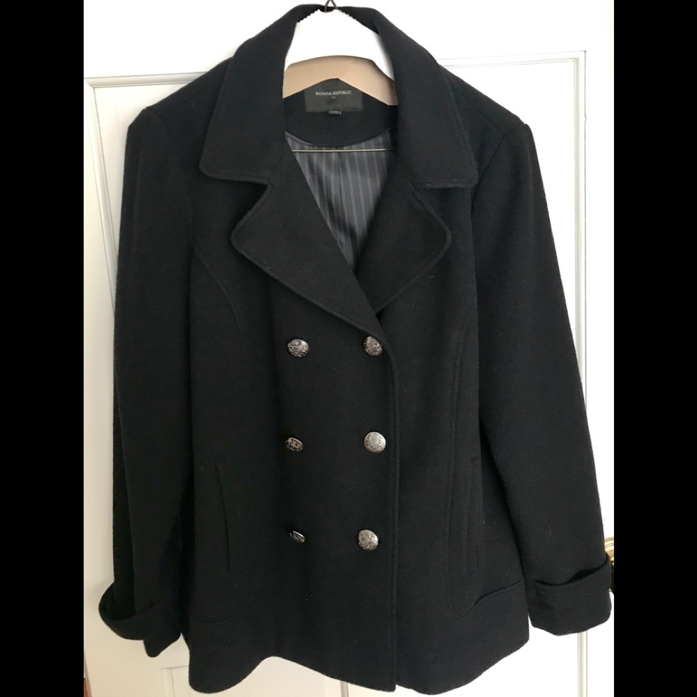 Dark Navy Banana Republic Pea Coat